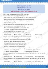 Đề thi học kì 2 Lịch sử và Địa lí 8 - Đề số 2